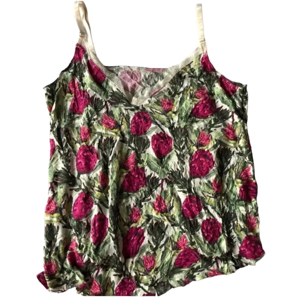 Women Gilligan & O’Malley Size M Green And Purple Color Sleeveless Top - 1178